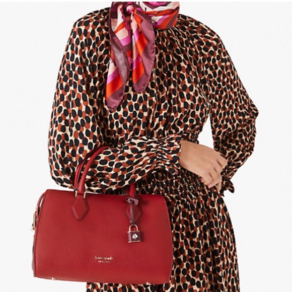 Kate Spade Red ZIP CODE Medium Satchel bag *NEW* *VINTAGE* - Picture 2 of 10